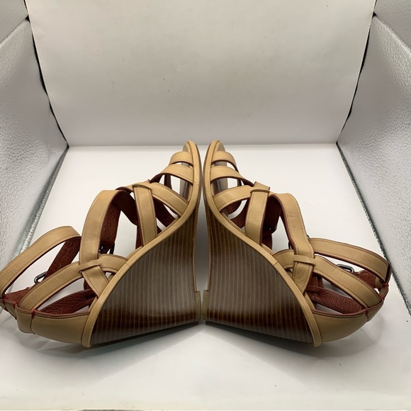 Coach Dawn Open Toe Leather Wedge Sandal size 7B - Picture 9 of 11